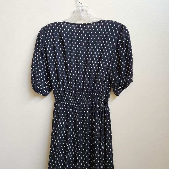 Knox Rose Dress Womens S Black Polka Dot Tiered Wrap Maxi Cottagecore Peasant - Picture 8 of 14
